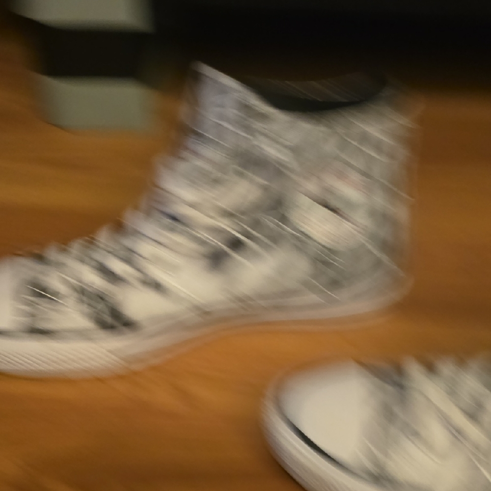 Converse All Star Black and White Web High Tops - Picture 5 of 9